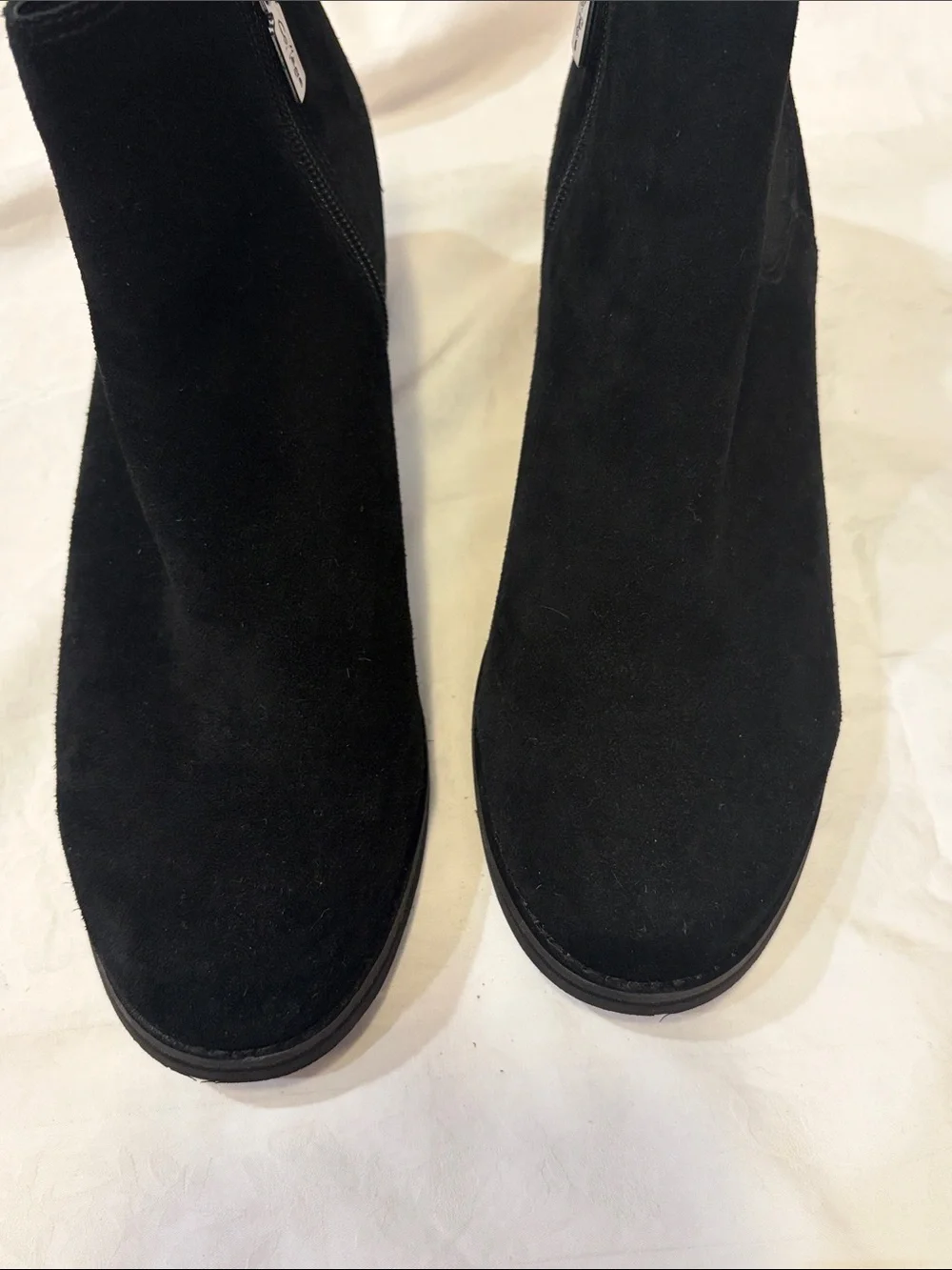 Black Suede Side-Zip Ankle Booties